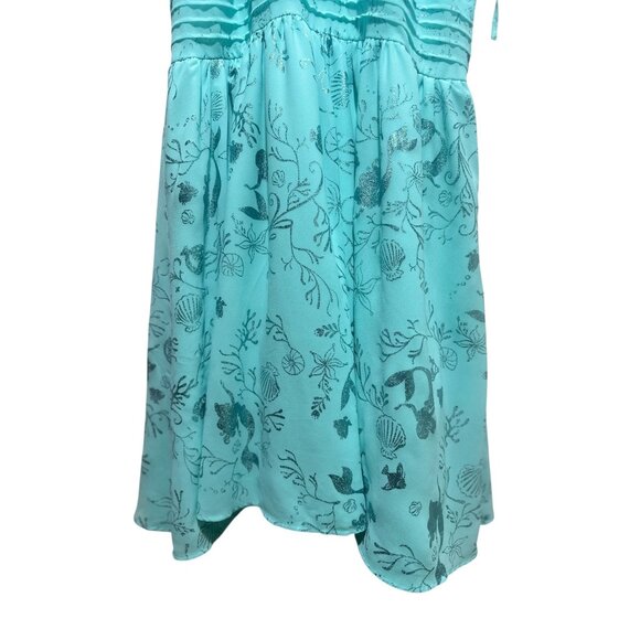 Disney Torrid Princess Ariel Print Swing Dress Women Size 12 Aqua Green Mermaid - Picture 16 of 16